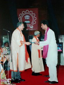 Receiving degree at IIT Bombay, 2010.