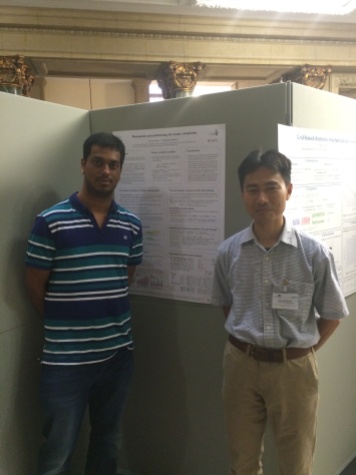 With Hiroyuki at our poster on Riemannian preconditioning for tensor completion. Courtesy of Hiroyuki Kasai.