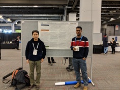 With Hiroyuki, presenting our paper on inexact trust-region algorithms on manifolds at NeurIPS 2018.