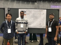 With Hiroyuki and Pratik at poster presentation @ ICML 2019